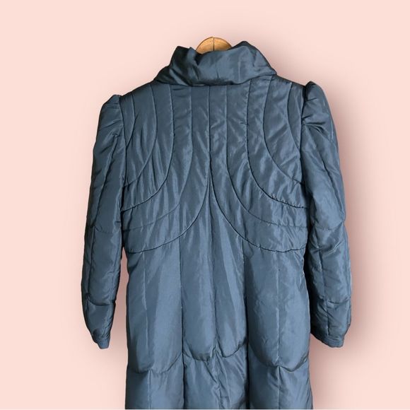 Vintage 70s 80s Women’s Black Long Down Puffer Coat - Picture 3 of 14